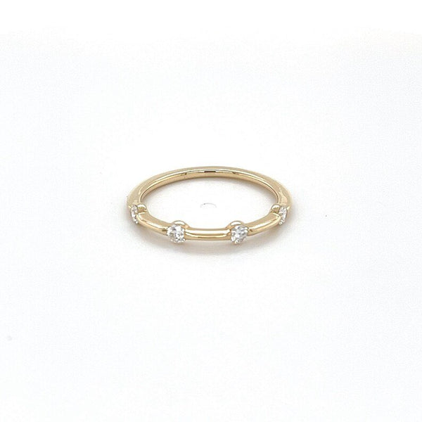 18K Solid Gold 0.20 CT Stackable Lab Grown Diamond Ring | Riyanika Jewels