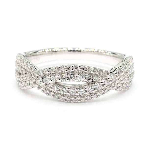 14K 0.53ct Lab Grown Diamond Round Cut Cocktail Band
