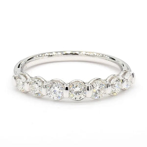 18K Solid Gold Round Lab Grown Diamond 0.81 Carat Wedding Band | Riyanika Jewels