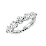 18K Solid Gold 2.50 CTW Five Stone Lab Grown Diamond Band - Detail | Riyanika Jewels