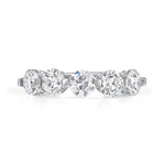 18K Solid Gold 2.50 CTW Five Stone Lab Grown Diamond Band - Alternate Angle | Riyanika Jewels