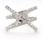 14K 0.78ct Lab Grown Diamond Baguette Cut Cocktail Ring