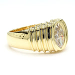 18K Solid Gold Marquise Lab Grown Diamond 0.73 Carat Cocktail Band - Close Up | Riyanika Jewels