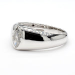 18K Solid Gold Marquise Lab Grown Diamond 0.62 Carat Cocktail Band - Side View | Riyanika Jewels