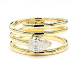 0.72ct Lab Grown Diamond Pear Cut Cocktail Ring in 18K Solid Gold | Riyanika