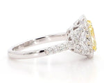 3.21ct Fancy Yellow Diamond Radiant Cut Cocktail Ring in 18K Solid Gold | Riyanika