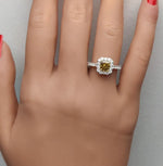 1.66ct Lab Grown Diamond Radiant Cut Cocktail Ring in 18K Solid Gold | Riyanika