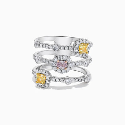 18K Solid Gold 1.34 Carat Oval Pink Lab Grown Diamond Cocktail Ring | Riyanika Jewels