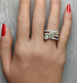 18K Solid Gold 2.22 Carat Cushion Yellow Lab Grown Diamond Cocktail Ring - Alternate Angle