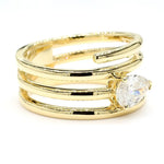 0.72ct Lab Grown Diamond Pear Cut Cocktail Ring in 18K Solid Gold | Riyanika