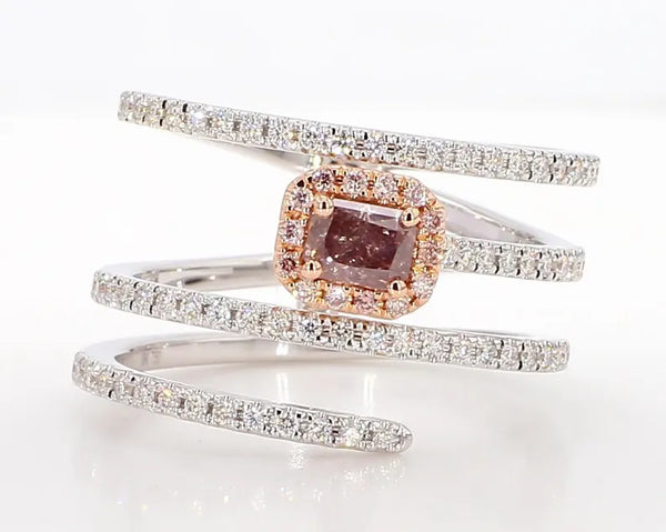 14K 0.7ct Lab Grown Diamond Radiant Cut Cocktail Ring