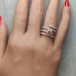 0.7ct Natural Diamond Radiant Cut Cocktail Ring in 18K Solid Gold | Riyanika