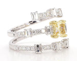 2.28ct Fancy Yellow Diamond Cushion Cut Cocktail Ring in 18K Solid Gold | Riyanika