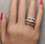 18K Solid Gold 2.28 Carat Cushion Yellow Lab Grown Diamond Cocktail Ring - Alternate Angle
