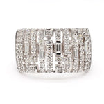 18K Solid Gold Baguette Lab Grown Diamond 0.68 Carat Cocktail Ring - Detail | Riyanika Jewels