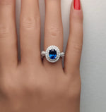 14K 2.81ct Lab Grown Diamond Oval Cut Cocktail Ring