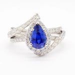 14K 2.76ct Lab Grown Diamond Pear Cut Cocktail Ring