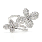 18K Solid Gold Round Lab Grown White Diamond 1.76 Carat Cocktail Ring | Riyanika Jewels