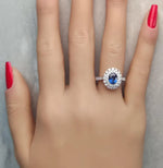 14K 1.85ct Lab Grown Diamond Oval Cut Cocktail Ring