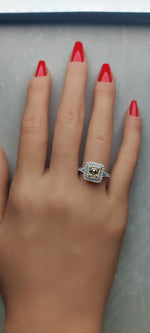 18K Solid Gold Emerald Lab Grown Yellow Diamond 1.24 Carat Cocktail Ring - Alternate Angle | Riyanika Jewels