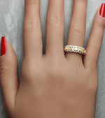 18K Solid Gold Cushion Lab Grown Yellow Diamond 1.80 Carat Cocktail Ring - Alternate Angle | Riyanika Jewels