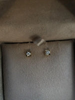 18K Solid Gold Natural Diamond Solitaire Stud Earrings - View 6 | Riyanika Jewels