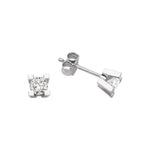 14K Natural Diamond Solitaire Stud Earrings