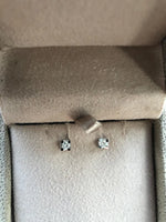 14K Natural Diamond Solitaire Stud Earrings