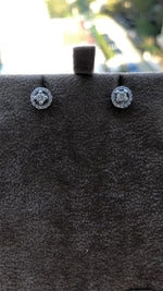 18K Solid Gold & Lab Grown Diamond Solitaire Stud Earrings in Prong Setting - Close Up | Riyanika Jewels