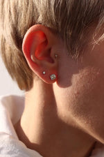 14K Lab Grown Diamond Solitaire Stud Earrings