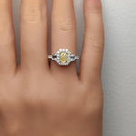 18K Solid Gold 1.98 Carat Radiant Yellow Lab Grown Diamond Cocktail Ring - Alternate Angle