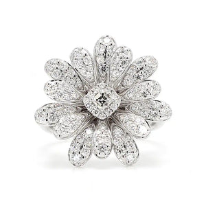 1.11ct Natural Diamond Asscher Cut Cocktail Ring in 18K Solid Gold | Riyanika