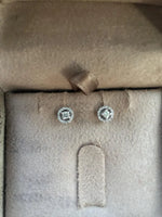 18K Solid Gold & Lab Grown Diamond Solitaire Stud Earrings in Prong Setting - Detail | Riyanika Jewels