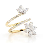 18K Solid Gold 1.91 Carat Marquise Lab Grown Diamond Cocktail Ring | Riyanika Jewels