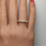 18K Solid Gold Cushion Lab Grown Yellow Diamond 0.90 Carat Cocktail Band - Alternate Angle | Riyanika Jewels