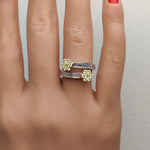 14K 1.15ct Lab Grown Yellow Diamond Baguette Cut Cocktail Band