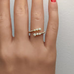 18K Solid Gold Round Lab Grown Yellow Diamond 0.39 Carat Cocktail Band - Alternate Angle