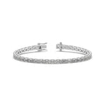 14K 4ct Lab Grown Diamond Baguette Cut Twisted Tennis Bracelet