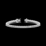 14K 4ct Lab Grown Diamond Baguette Cut Twisted Tennis Bracelet