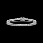 14K 4ct Lab Grown Diamond Baguette Cut Twisted Tennis Bracelet