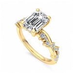 1.5ct Lab Grown Diamond Engagement Ring in 18K Solid Gold | Riyanika