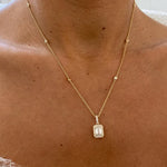 18K Solid Gold Lab Diamond Cluster Pendant Necklace | Riyanika Jewels