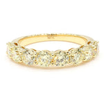 18K Solid Gold Round Lab Grown Yellow Diamond 2.02 Carat Wedding Band - Detail | Riyanika Jewels