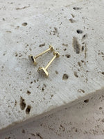 18K Solid Gold Lab Grown Diamond Love Piercing | Heart Stud Earring - Close Up | Riyanika Jewels