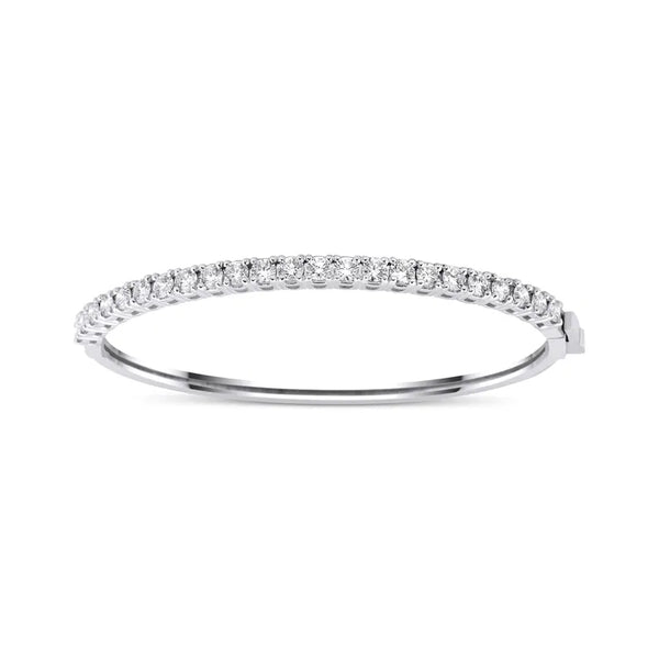 14K 2.65ct Lab Grown Diamond Twisted Bangle