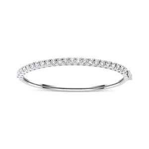 18K Solid Gold Lab Grown Diamond 2.65 Carat Infinity Tennis Bangle Bracelet | Riyanika Jewels