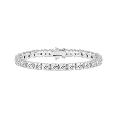 18K Solid Gold Lab Grown Diamond 12.5 Carat Tennis Bracelet | Riyanika Jewels