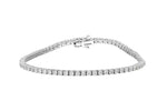 18K Solid Gold Lab Grown Diamond Infinity Tennis Bracelet - Alternate Angle | Riyanika Jewels
