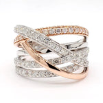 0.81ct Lab Grown Diamond Round Cut Cocktail Ring in 18K Solid Gold | Riyanika