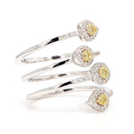 14K 0.65ct Lab Grown Yellow Diamond Round Cut Cocktail Band